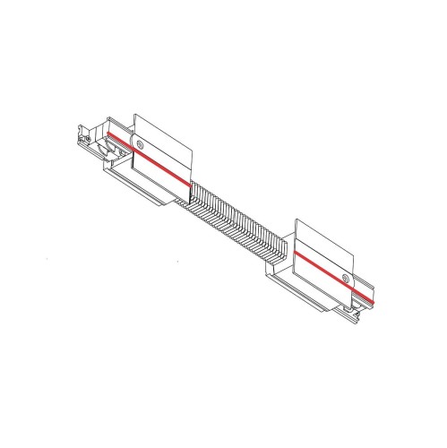 Łącznik do szynoprzewodu elastyczny giętki CTLS RECESSED POWER FLEX CONNECTOR WHITE 8676 NOWODVORSKI Lighting Loft nowoczesna trójfazowa 3 fazowa 3F sufitowy do oświetlenie szynowe listwa podtynkowa szynoprzewodów złączka biały Inspiracje Premium
