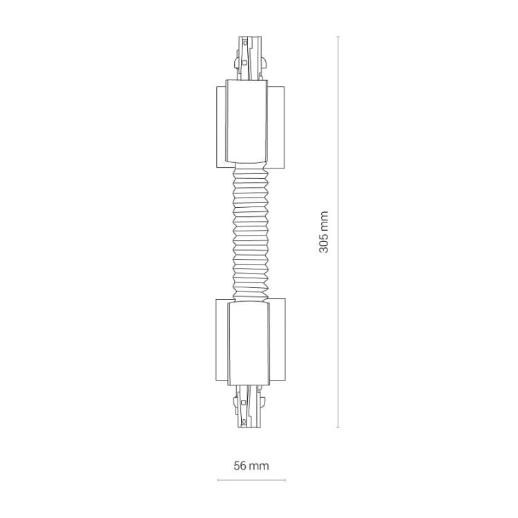 Łącznik do szynoprzewodu elastyczny giętki CTLS RECESSED POWER FLEX CONNECTOR WHITE 8676 NOWODVORSKI Lighting Loft nowoczesna trójfazowa 3 fazowa 3F sufitowy do oświetlenie szynowe listwa podtynkowa szynoprzewodów złączka biały Inspiracje Premium