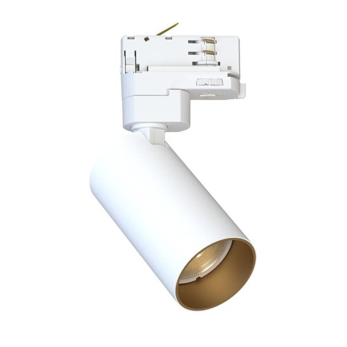 Lampa szynowa Reflektor szynowy trójfazowa CTLS MONO WHITE-GOLD 10238 NOWODVORSKI Lighting GU10 Loft nowoczesna 3 fazowa 3F sufitowa ścienna oświetlenie szynowe 230V szynoprzewodu biało-złota biały Inspiracje Premium