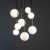 Lampa sufitowa wisząca Loft KARO VIII 10934 NOWODVORSKI Lighting 8xG9 nowoczesna oprawa oświetleniowa kula biała zwis czarno-złoty czarny czarna metal szkło Inspiracje Premium