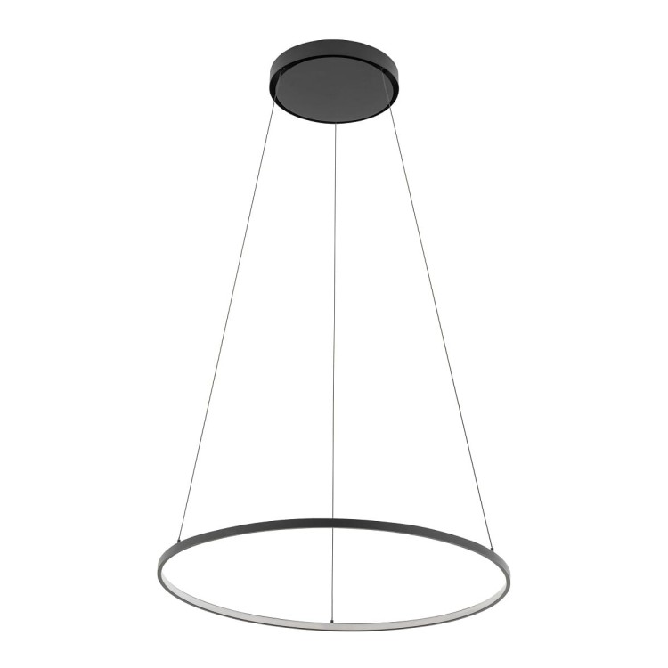 Lampa sufitowa wisząca Industrialna Loft CIRCOLO LED M SH-60 BLACK 10862 NOWODVORSKI Lighting 4000K 21W 60cm oświetleniowa żyrandol nowoczesna metal czarna czarny zwis barwa dzienna neutralna Inspiracje Premium