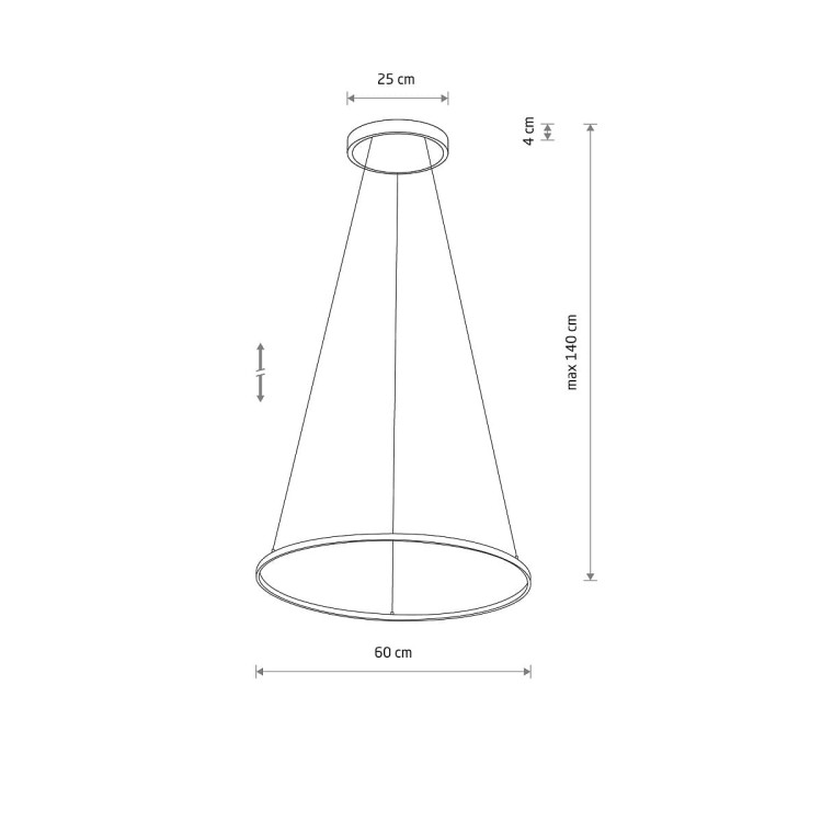 Lampa sufitowa wisząca Industrialna Loft CIRCOLO LED M SH-60 BLACK 10862 NOWODVORSKI Lighting 4000K 21W 60cm oświetleniowa żyrandol nowoczesna metal czarna czarny zwis barwa dzienna neutralna Inspiracje Premium
