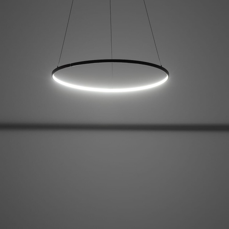 Lampa sufitowa wisząca Industrialna Loft CIRCOLO LED M SH-60 BLACK 10862 NOWODVORSKI Lighting 4000K 21W 60cm oświetleniowa żyrandol nowoczesna metal czarna czarny zwis barwa dzienna neutralna Inspiracje Premium