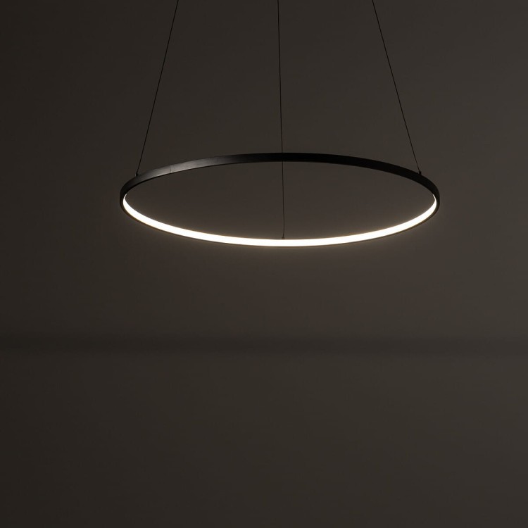 Lampa sufitowa wisząca Industrialna Loft CIRCOLO LED M SH-60 BLACK 10862 NOWODVORSKI Lighting 4000K 21W 60cm oświetleniowa żyrandol nowoczesna metal czarna czarny zwis barwa dzienna neutralna Inspiracje Premium