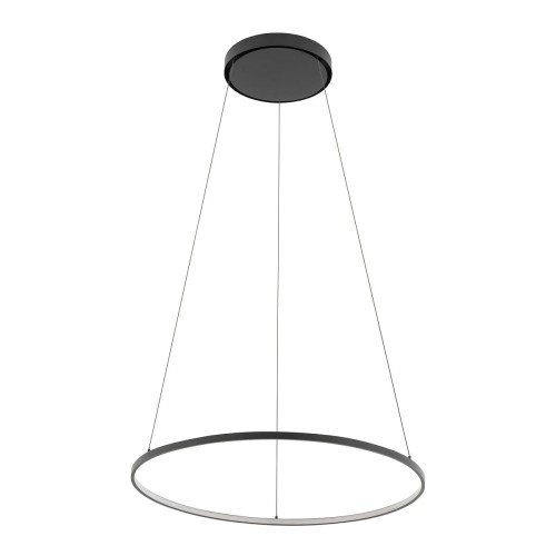 Lampa sufitowa wisząca Industrialna Loft CIRCOLO LED M SH-60 BLACK 10812 NOWODVORSKI Lighting 3000K 21W 60cm oświetleniowa żyrandol nowoczesna metal czarna czarny zwis barwa ciepła ciepłobiała Inspiracje Premium