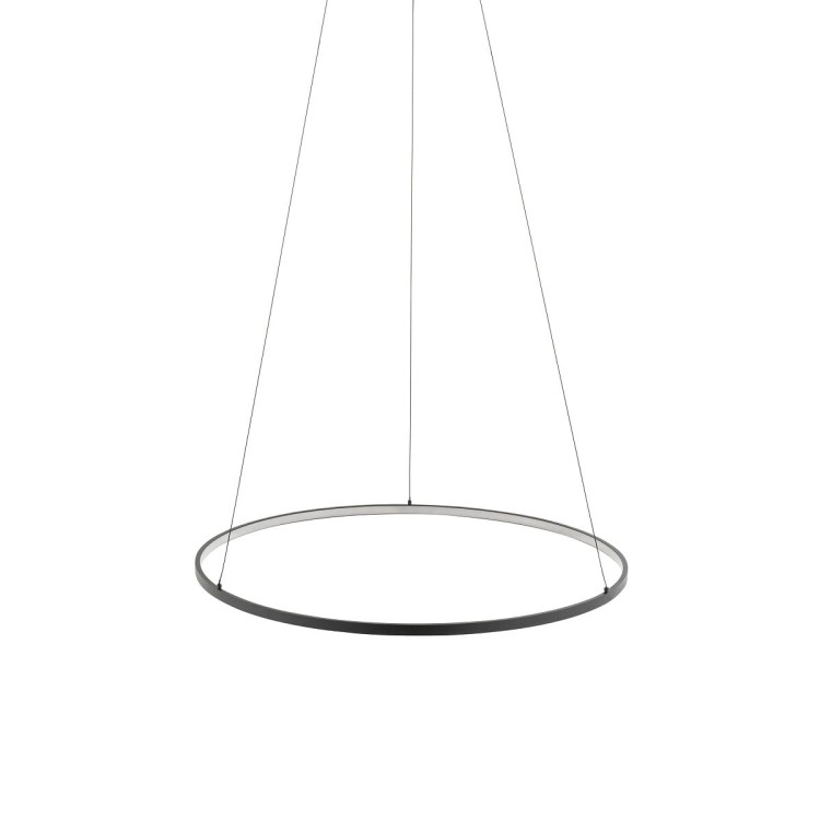 Lampa sufitowa wisząca Industrialna Loft CIRCOLO LED M SH-60 BLACK 10812 NOWODVORSKI Lighting 3000K 21W 60cm oświetleniowa żyrandol nowoczesna metal czarna czarny zwis barwa ciepła ciepłobiała Inspiracje Premium
