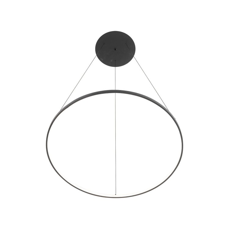 Lampa sufitowa wisząca Industrialna Loft CIRCOLO LED M SH-60 BLACK 10812 NOWODVORSKI Lighting 3000K 21W 60cm oświetleniowa żyrandol nowoczesna metal czarna czarny zwis barwa ciepła ciepłobiała Inspiracje Premium