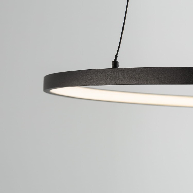 Lampa sufitowa wisząca Industrialna Loft CIRCOLO LED S SH-45 BLACK 10813 NOWODVORSKI Lighting 3000K 18W 45cm oświetleniowa żyrandol nowoczesna metal czarna czarny zwis barwa ciepła ciepłobiała Inspiracje Premium