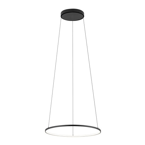 Lampa sufitowa wisząca Industrialna Loft CIRCOLO LED S SH-45 BLACK 10813 NOWODVORSKI Lighting 3000K 18W 45cm oświetleniowa żyrandol nowoczesna metal czarna czarny zwis barwa ciepła ciepłobiała Inspiracje Premium