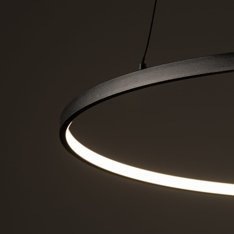 Lampa sufitowa wisząca Industrialna Loft CIRCOLO LED S SH-45 BLACK 10863 NOWODVORSKI Lighting 4000K 18W 45cm oświetleniowa żyrandol nowoczesna metal czarna czarny zwis barwa dzienna neutralna Inspiracje Premium
