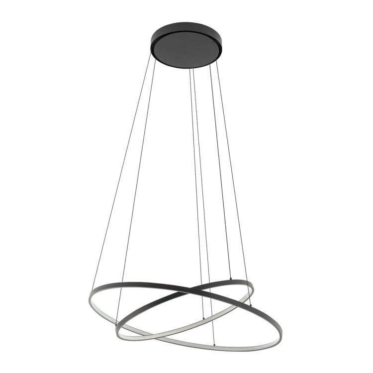 Lampa sufitowa wisząca Industrialna Loft CIRCOLO LED S SH-45/60 BLACK 10864 NOWODVORSKI Lighting 4000K 35W 60cm oświetleniowa żyrandol nowoczesna metal czarna czarny zwis barwa dzienna neutralna Inspiracje Premium