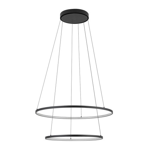 Lampa sufitowa wisząca Industrialna Loft CIRCOLO LED S SH-45/60 BLACK 10814 NOWODVORSKI Lighting 3000K 35W 60cm oświetleniowa żyrandol nowoczesna metal czarna czarny zwis barwa ciepła ciepłobiała Inspiracje Premium