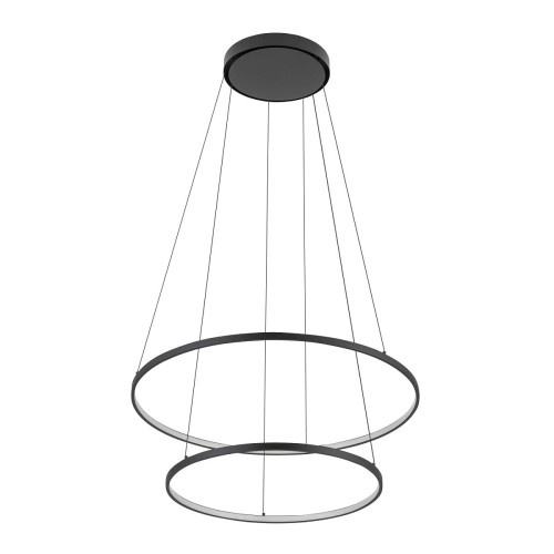 Lampa sufitowa wisząca Industrialna Loft CIRCOLO LED S SH-45/60 BLACK 10814 NOWODVORSKI Lighting 3000K 35W 60cm oświetleniowa żyrandol nowoczesna metal czarna czarny zwis barwa ciepła ciepłobiała Inspiracje Premium