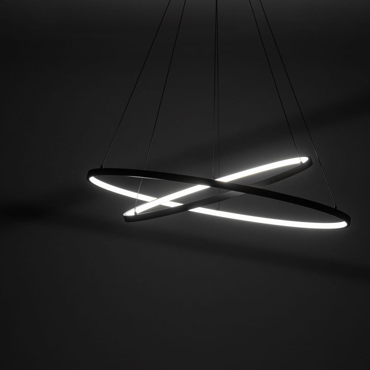 Lampa sufitowa wisząca Industrialna Loft CIRCOLO LED S SH-45/60 BLACK 10864 NOWODVORSKI Lighting 4000K 35W 60cm oświetleniowa żyrandol nowoczesna metal czarna czarny zwis barwa dzienna neutralna Inspiracje Premium