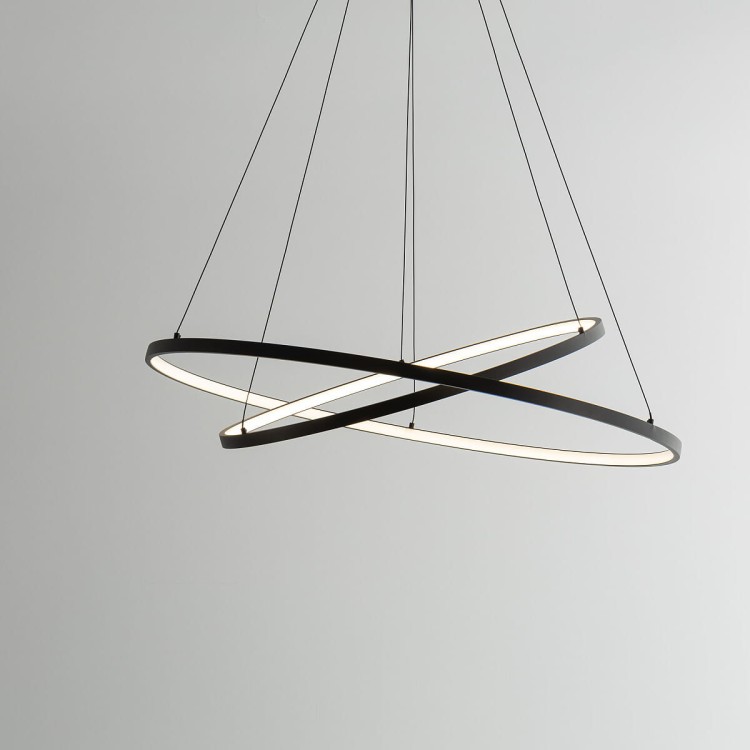 Lampa sufitowa wisząca Industrialna Loft CIRCOLO LED S SH-45/60 BLACK 10864 NOWODVORSKI Lighting 4000K 35W 60cm oświetleniowa żyrandol nowoczesna metal czarna czarny zwis barwa dzienna neutralna Inspiracje Premium