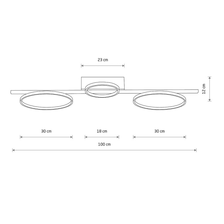 Lampa ścienno sufitowa kinkiet Loft CIRCOLO LED CH-30/18/30 BLACK 10866 NOWODVORSKI Lighting 4000K 33W nowoczesna oświetleniowa metal Industrialna czarna czarny barwa dzienna neutralna Inspiracje Premium