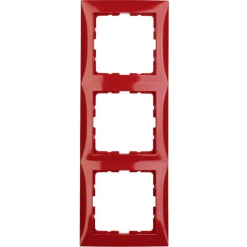 B.Kwadrat Ramka 3-krotna czerwony, połysk 10138962 HAGER BERKER