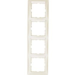 B.Kwadrat Ramka 4-krotna pionowa z polem opisowym, kremowy, połysk 10148912 HAGER BERKER