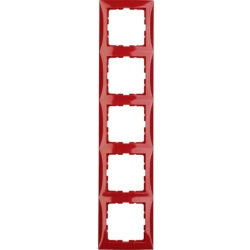 B.Kwadrat Ramka 5-krotna czerwony, połysk 10158962 HAGER BERKER