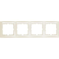 B.Kwadrat Ramka 4-krotna pozioma z polem opisowym, kremowy, połysk 10248912 HAGER BERKER