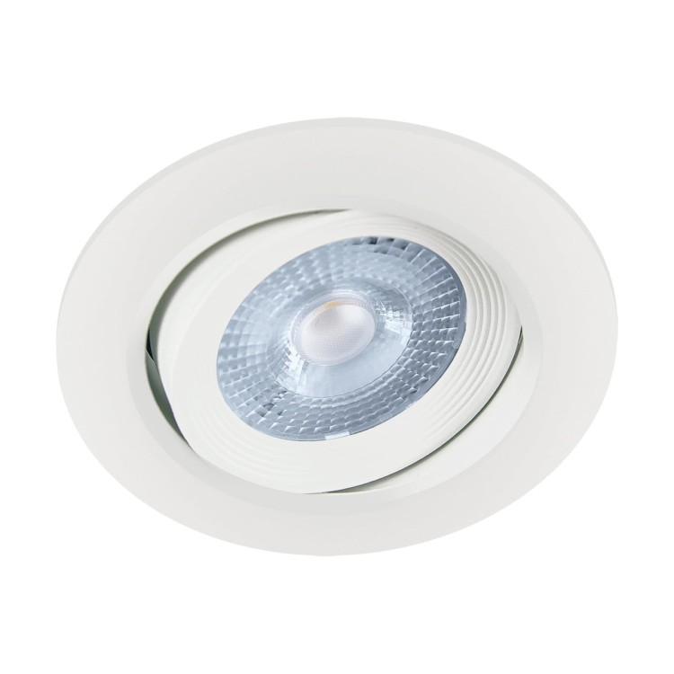 Oczko sufitowe LED okrągłe 5W MONI LED C NW WHITE 03858 Struhm Ideus 3000K/4300K/6500K wpuszczane do zabudowy sufitu podwieszanego lampa oprawa barwa ciepła dzienna neutralna zimna biel biały