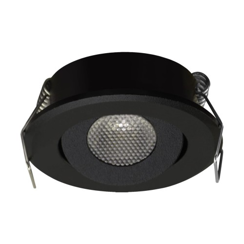 Oczko sufitowe LED okrągłe MATI LED C 1,5W BLACK NW 03737 Struhm Ideus 4200K wpuszczane do zabudowy sufitu podwieszanego lampa oprawa barwa dzienna neutralna ciepła czarne czarny