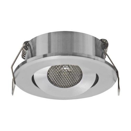Oczko sufitowe LED okrągłe MATI LED C 1,5W CHROME NW 03735 Struhm Ideus 4200K wpuszczane do zabudowy sufitu podwieszanego lampa oprawa barwa dzienna neutralna chrom