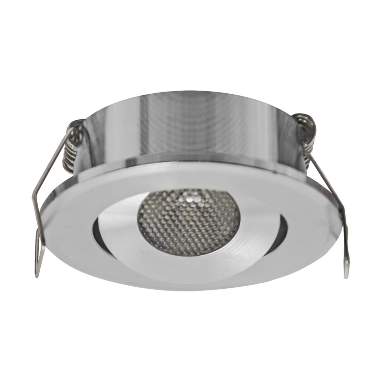 Oczko sufitowe LED okrągłe MATI LED C 1,5W CHROME NW 03735 Struhm Ideus 4200K wpuszczane do zabudowy sufitu podwieszanego lampa oprawa barwa dzienna neutralna chrom