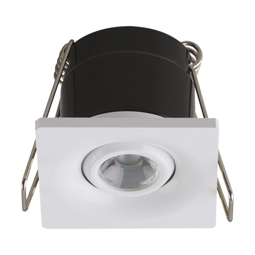 Oczko sufitowe LED kwadratowe GOL LED D 1,6W WHITE NW 03890 Struhm Ideus 4300K wpuszczane do zabudowy sufitu podwieszanego lampa oprawa barwa dzienna neutralna białe biały