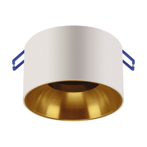 Sufitowa oprawa lampa punktowa PANAMA C WHITE/GOLD GU10 04120 Struhm Ideus tuba spot podtynkowa nowoczesna oświetleniowa biało złota biała ze złotym