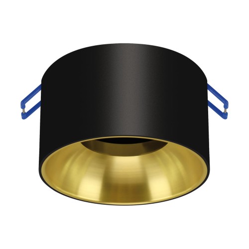 Sufitowa oprawa lampa punktowa PANAMA C BLACK/GOLDEN GU10 04272 Struhm Ideus tuba spot podtynkowa nowoczesna oświetleniowa czarno złota czarna ze złotym
