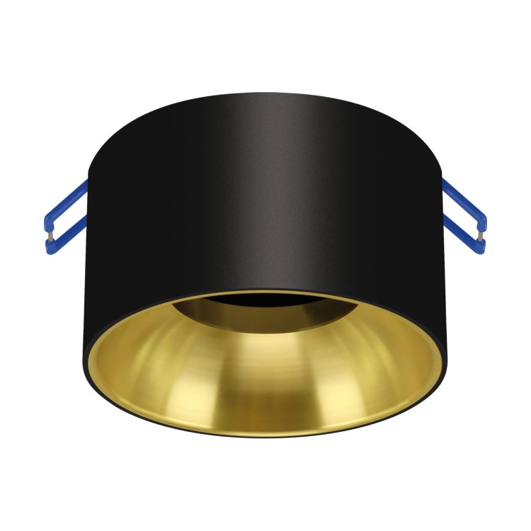 Sufitowa oprawa lampa punktowa PANAMA C BLACK/GOLDEN GU10 04272 Struhm Ideus tuba spot podtynkowa nowoczesna oświetleniowa czarno złota czarna ze złotym