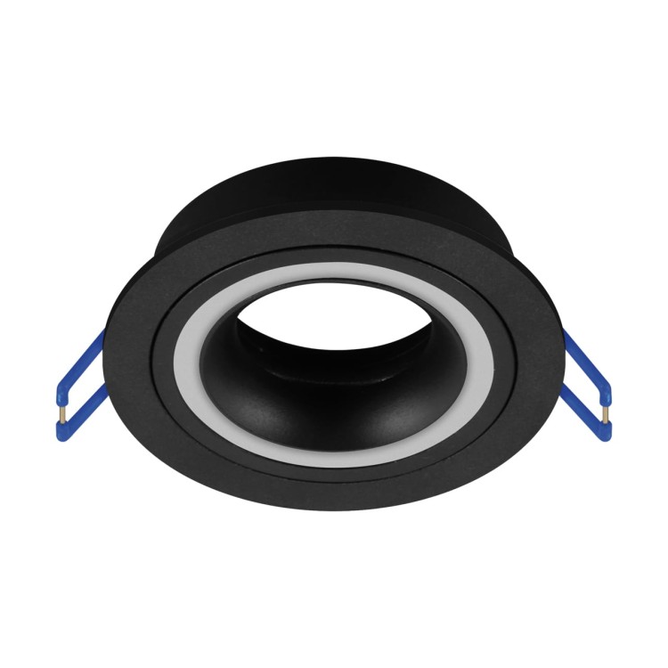 Oczko sufitowe LED okrągłe INDI C SMALL BLACK 04105 Struhm Ideus wpuszczane do zabudowy sufitu podwieszanego lampa oprawa czarna czarne czarny