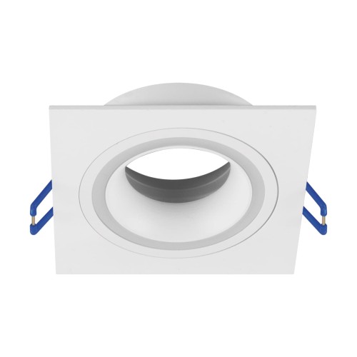 Oczko sufitowe LED kwadratowe INDI D SMALL WHITE 04106 Struhm Ideus wpuszczane do zabudowy sufitu podwieszanego lampa oprawa biała białe biały