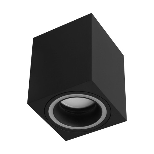 Sufitowa oprawa lampa punktowa INDI D GU10 BLACK 04048 Struhm Ideus tuba spot natynkowa nowoczesna oświetleniowa czarna czarny
