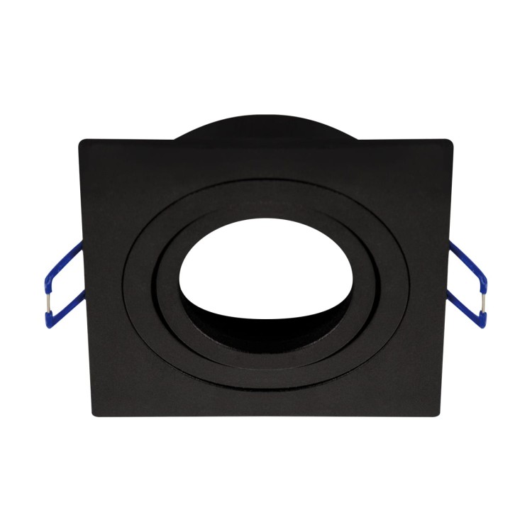 Oczko sufitowe LED kwadratowe LUBA D BLACK 04044 Struhm Ideus wpuszczane do zabudowy sufitu podwieszanego lampa oprawa czarna czarne czarny