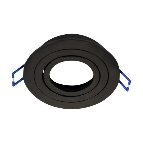 Oczko sufitowe LED okrągłe LUBA C BLACK 04042 Struhm Ideus wpuszczane do zabudowy sufitu podwieszanego lampa oprawa czarna czarne czarny