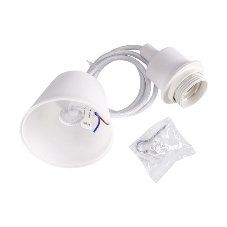 Lampa sufitowa wisząca Loft INKA WHITE 30 00013 Struhm Ideus E27 30cm nowoczesna oprawa oświetleniowa biała biały zwis