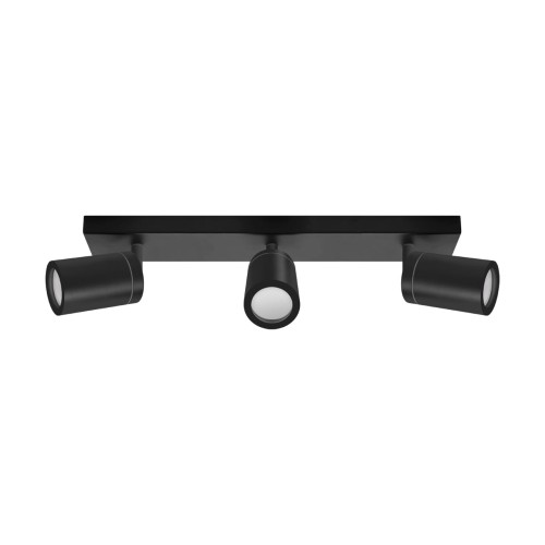 Lampa ścienno-sufitowa Industrialna Kinkiet TENOR GU10 3L BLACK 04070 Struhm Ideus 3x GU10 IP44  Czarna Loft nowoczesny metalowy czarny potrójny