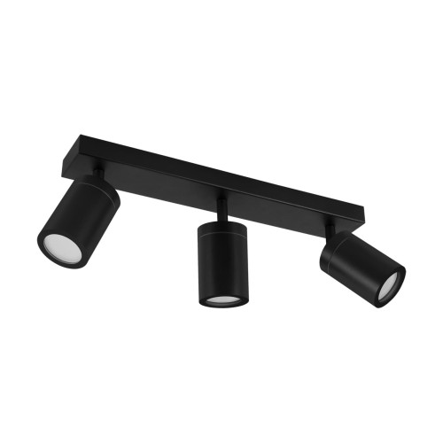 Lampa ścienno-sufitowa Industrialna Kinkiet TENOR GU10 3L BLACK 04070 Struhm Ideus 3x GU10 IP44  Czarna Loft nowoczesny metalowy czarny potrójny