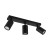 Lampa ścienno-sufitowa Industrialna Kinkiet TENOR GU10 3L BLACK 04070 Struhm Ideus 3x GU10 IP44  Czarna Loft nowoczesny metalowy czarny potrójny
