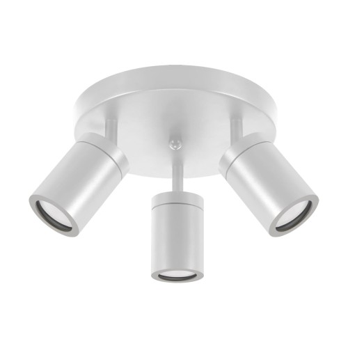 Lampa ścienno-sufitowa Industrialna Kinkiet TENOR GU10 3C WHITE 04074 Struhm Ideus 3x GU10 IP44  Biała Loft nowoczesny metalowy biały potrójny