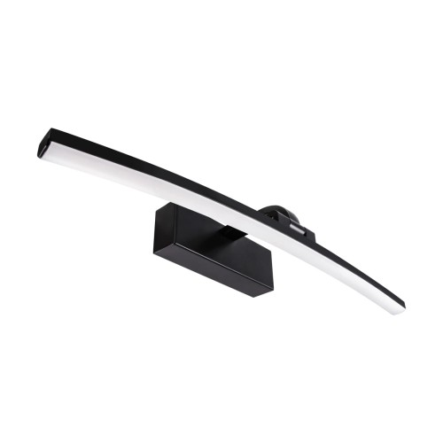 Lampa ścienna łazienkowa nad lustro MAMBA LED 8W BLACK NW 03883 Struhm Ideus IP44 40cm 4100K nowoczesna oprawa oświetleniowa kinkiet łazienkowy do łazienki czarny czarna