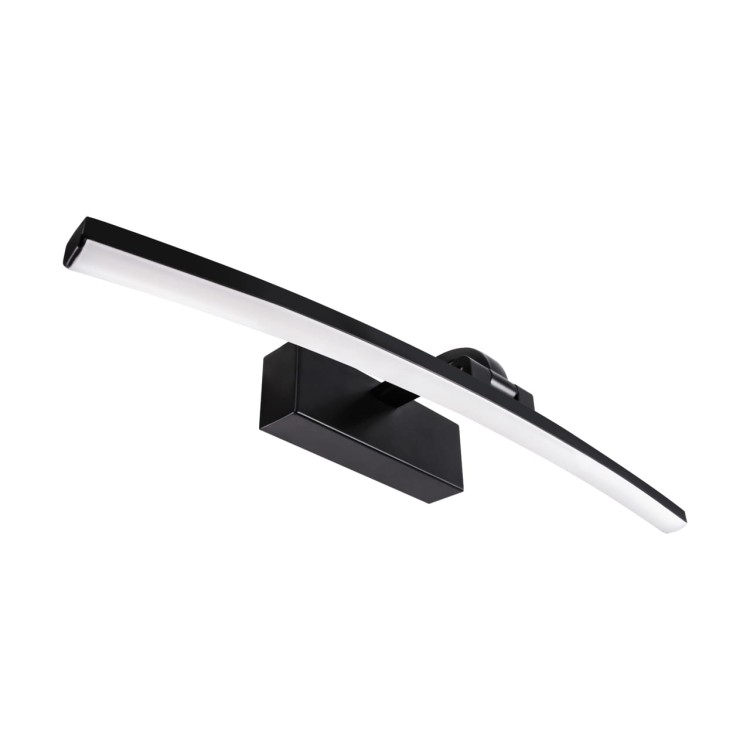 Lampa ścienna łazienkowa nad lustro MAMBA LED 8W BLACK NW 03883 Struhm Ideus IP44 40cm 4100K nowoczesna oprawa oświetleniowa kinkiet łazienkowy do łazienki czarny czarna