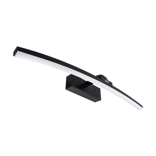 Lampa ścienna łazienkowa nad lustro MAMBA LED 12W BLACK NW 03884 Struhm Ideus IP44 50cm 4100K nowoczesna oprawa oświetleniowa kinkiet łazienkowy do łazienki czarny czarna
