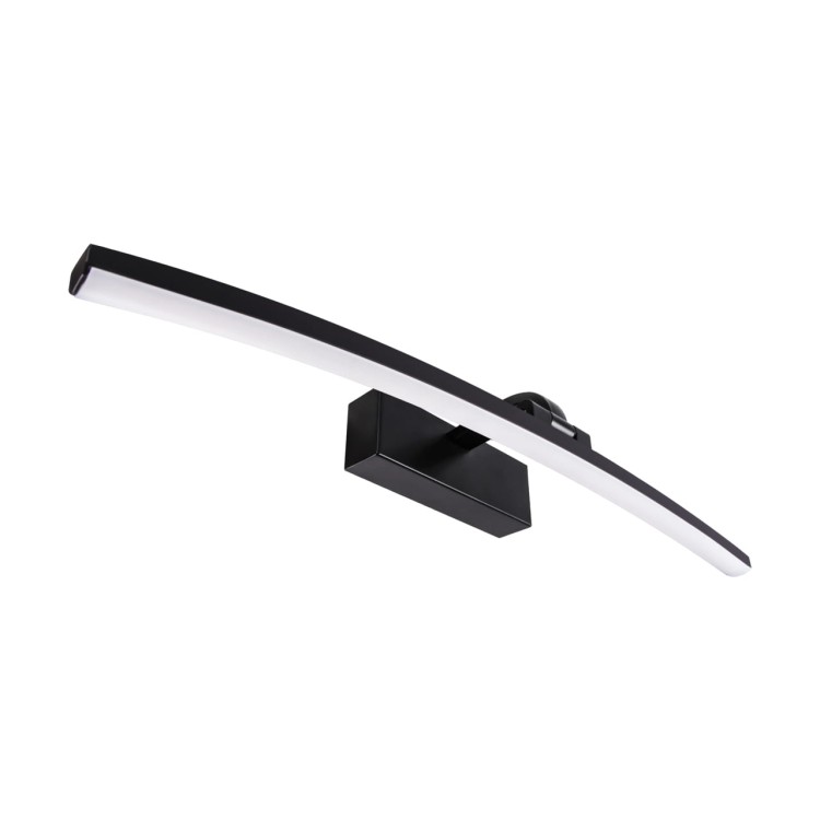 Lampa ścienna łazienkowa nad lustro MAMBA LED 12W BLACK NW 03884 Struhm Ideus IP44 50cm 4100K nowoczesna oprawa oświetleniowa kinkiet łazienkowy do łazienki czarny czarna