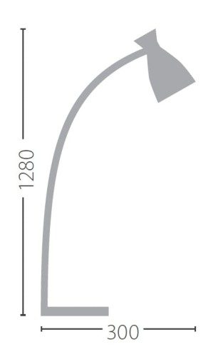 Lampa podłogowa RETRO FLOOR LAMP R 23994 Kanlux Faro czerwona