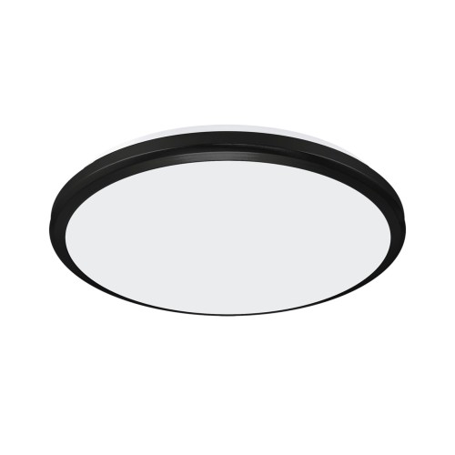 Plafoniera Plafon Łazienkowy PLANAR LED 24W BLACK NW IP54 4200K 04209 Struhm Ideus do łazienki sypialni korytarza jadalni oprawa lampa sufitowa barwa neutralna czarny