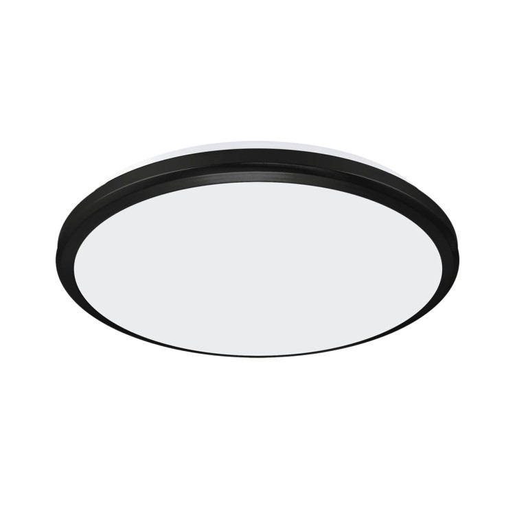 Plafoniera Plafon Łazienkowy PLANAR LED 24W BLACK NW IP54 4200K 04209 Struhm Ideus do łazienki sypialni korytarza jadalni oprawa lampa sufitowa barwa neutralna czarny