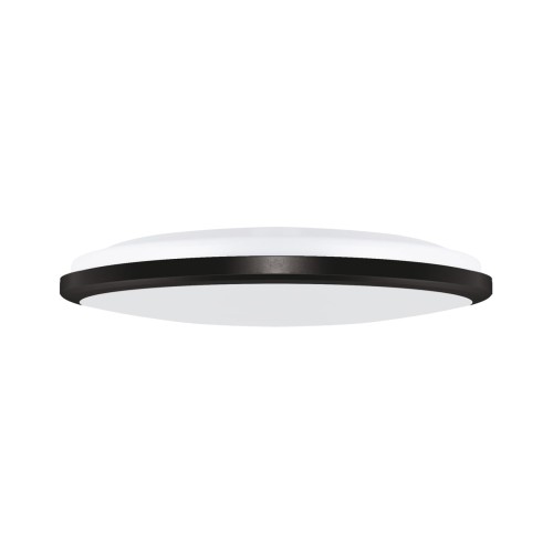 Plafoniera Plafon Łazienkowy PLANAR LED 24W BLACK NW IP54 4200K 04209 Struhm Ideus do łazienki sypialni korytarza jadalni oprawa lampa sufitowa barwa neutralna czarny
